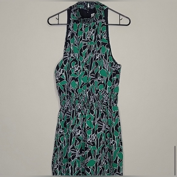 A New Day Black and Green Floral Sleeveless Halter Neck Dress Size XXL - Picture 9 of 13